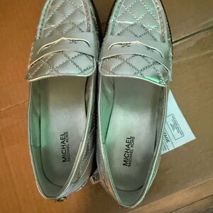Michael Kors Metallic Quilted Loafers